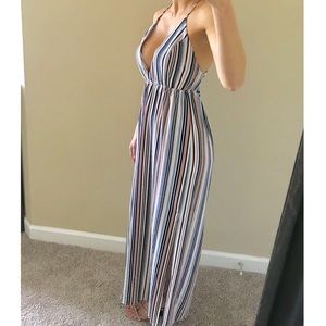 STRIPED MAXI DRESS